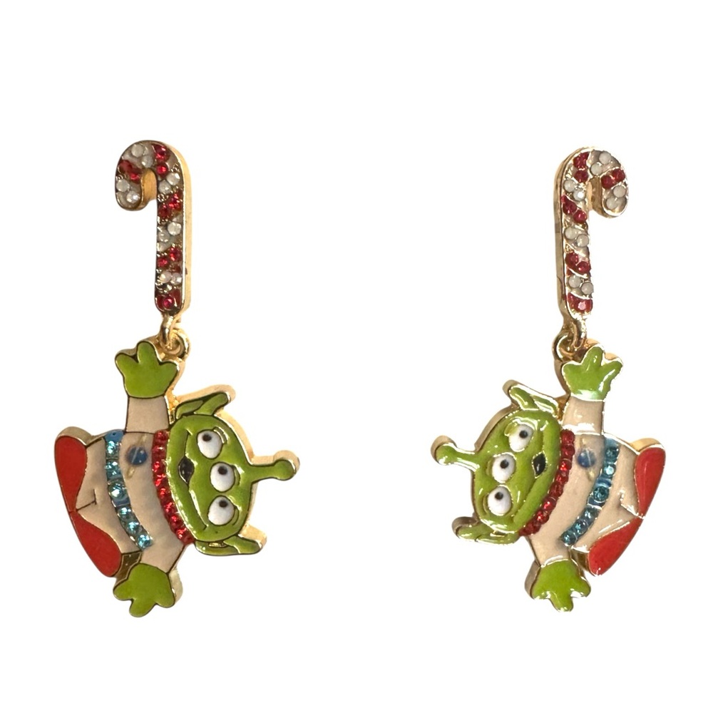 BaubleBar Pixar Toy Story Alien Holiday Earrings - NIB